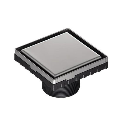 Infinity Drain - 4 x 4 Inch LS4 Solid Style Strainer-2 Inch Throat