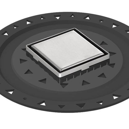 Infinity Drain - 4 x 4 Inch LSD 4 Solid Style Complete Kit with ABS Bonded Flange