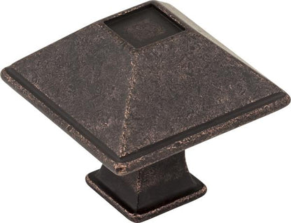 Jeffrey Alexander - 1-1/4 Inch Overall Length Square Tahoe Cabinet Knob