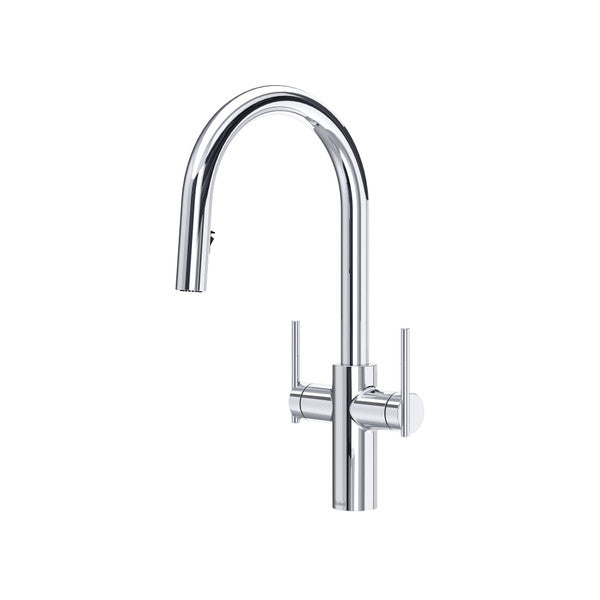 Rohl - Riobel Lateral Two Handle Pull-Down Kitchen Faucet With C-Spout