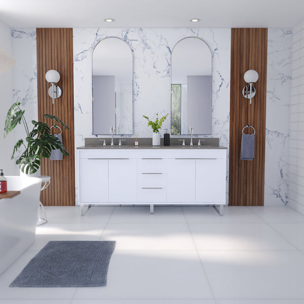 Maidstone - Lucy 72 Inch White Modern Vanity