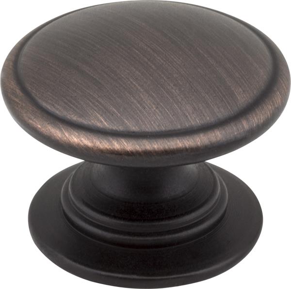 Jeffrey Alexander - 1-1/4 Inch Diameter Dark Bronze Durham Cabinet Knob