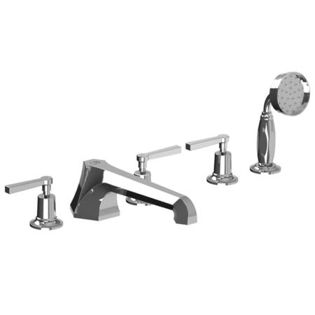 Lefroy Brooks - Mackintosh Lever 5-Hole Bath Set With Metal Pull-Out Hand Shower Trim