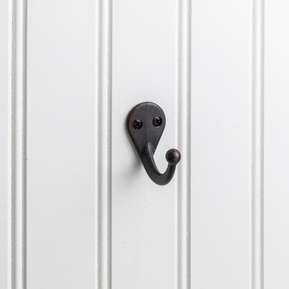 Elements - 1-3/4 Inch Single zinc wall mount coat hook.