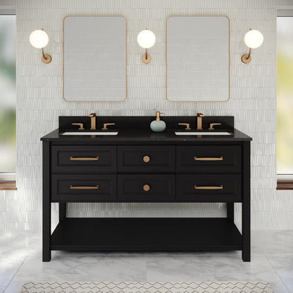 Jeffrey Alexander - Kipling 60 Inch W  Double Basin Bathroom Vanity Set