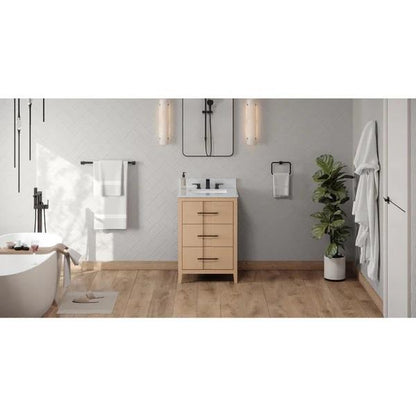 Jeffrey Alexander - 24 Inch Katara Vanity with Vanity Top and undermount rectangle bowl