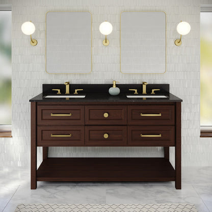Jeffrey Alexander - Kipling 60 Inch W  Double Basin Bathroom Vanity Set