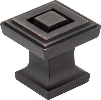 Jeffrey Alexander - 1 Inch Overall Length Square Delmar Cabinet Knob
