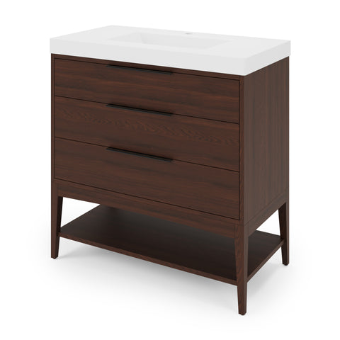Jeffrey Alexander - Gardner 36 Inch W  Single Basin Bathroom Vanity Set
