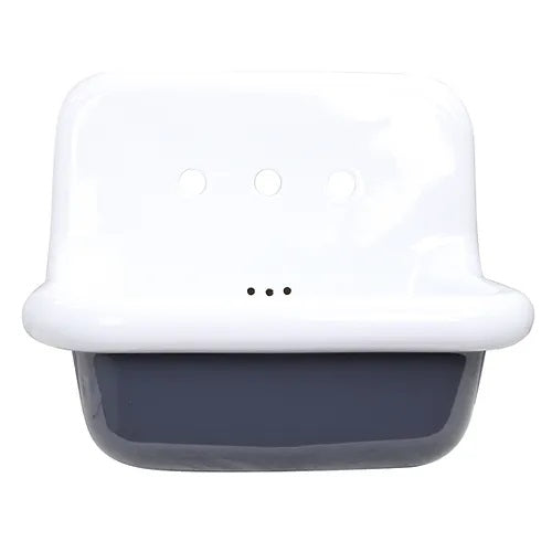 Nantucket Sinks - Fireclay 24 Inch Wallmount Bathroom Sink In Green/White