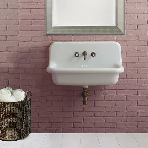 Nantucket Sinks - Fireclay 36 Inch Wallmount Bathroom Sink In All White