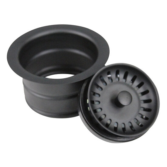 Nantucket Sinks - 3.5 Inch Extended Flange Disposal Kitchen Drain In Matte Black