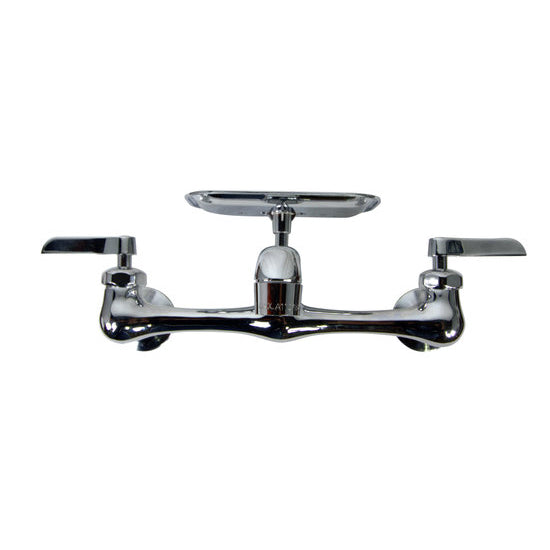 Nantucket Sinks - Wallmount Sink Faucet with Soap Dish - Chrome