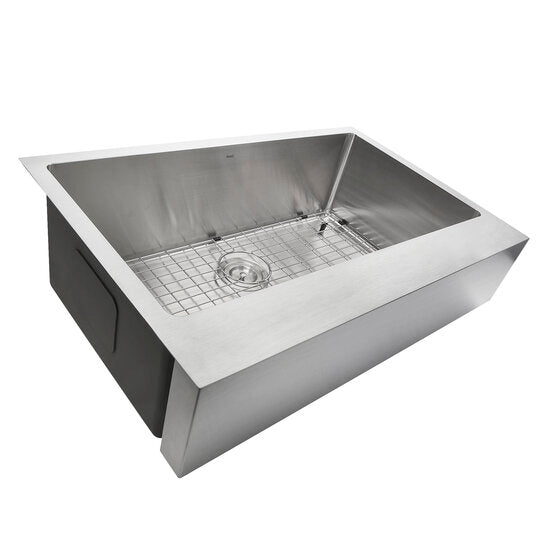Nantucket Sinks - Patented Design Pro Series Single Bowl Undermount  Stainless Steel Kitchen Sink With 9 Inch Apron Front