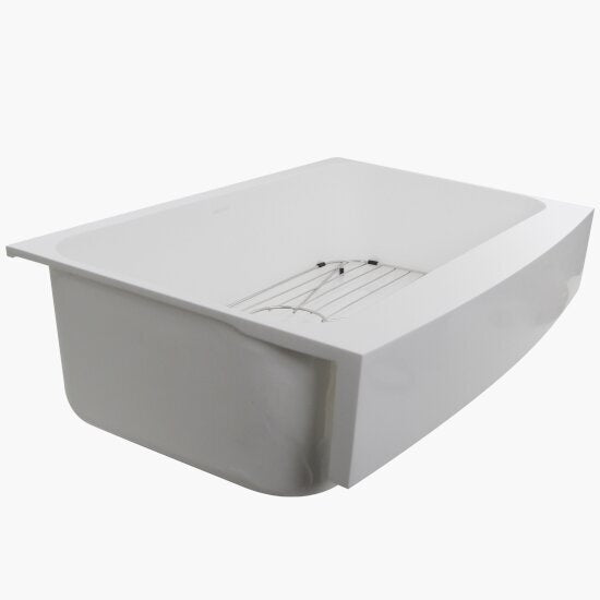 Nantucket Sinks - Glacierstone Apron Kitchen Sink With Grid Included