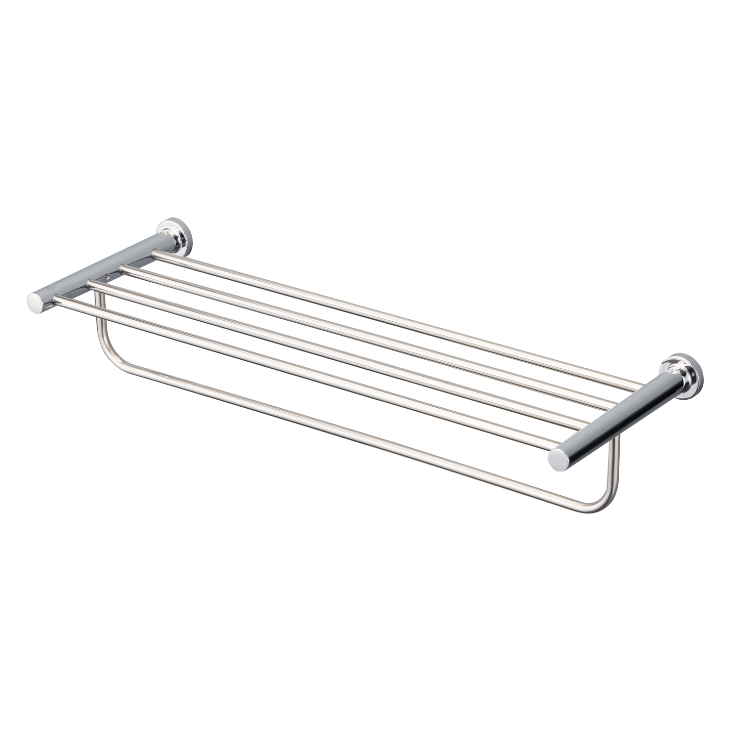 Toto - L Series Round Towel Shelf With Hanging Bar, Polished Chrome