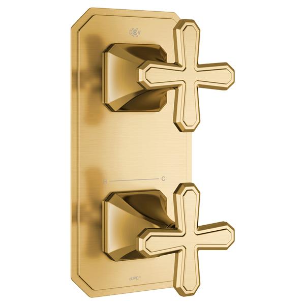 DXV - Belshire Two-Handle Thermostatic Valve Trim With Cross Handles