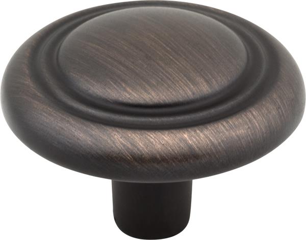 Elements - 1-1/4 Inch Diameter Brushed Kingsport Cabinet Mushroom Knob