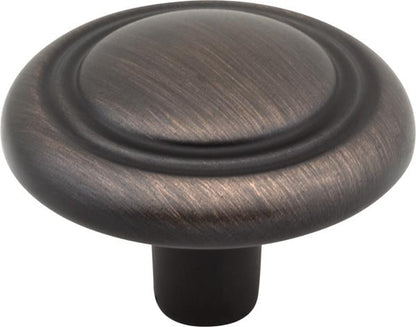 Elements - 1-1/4 Inch Diameter Brushed Kingsport Cabinet Mushroom Knob