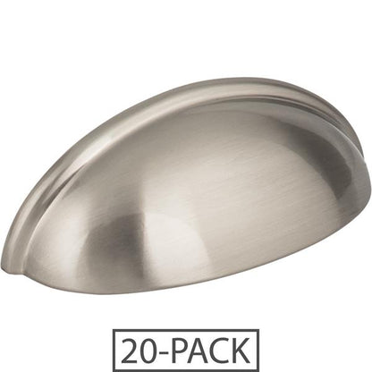 Elements - 3-11/16 Inch Overall Length Small Cup Cabinet Pull. Holes are 3 Inch center-to-center