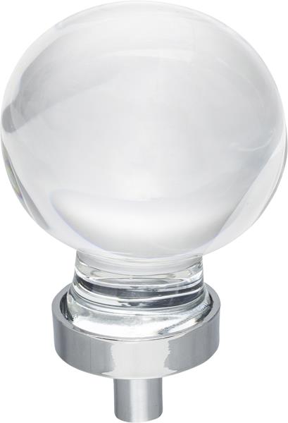 Jeffrey Alexander - 1-3/8 Inch Diameter Sphere Glass Harlow Cabinet Knob