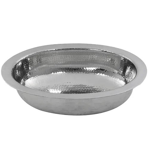 Nantucket Sinks - 17.75 Inch X 13.75 Inch Hand Hammered Stainless Steel Oval Undermount Bathroom Sink