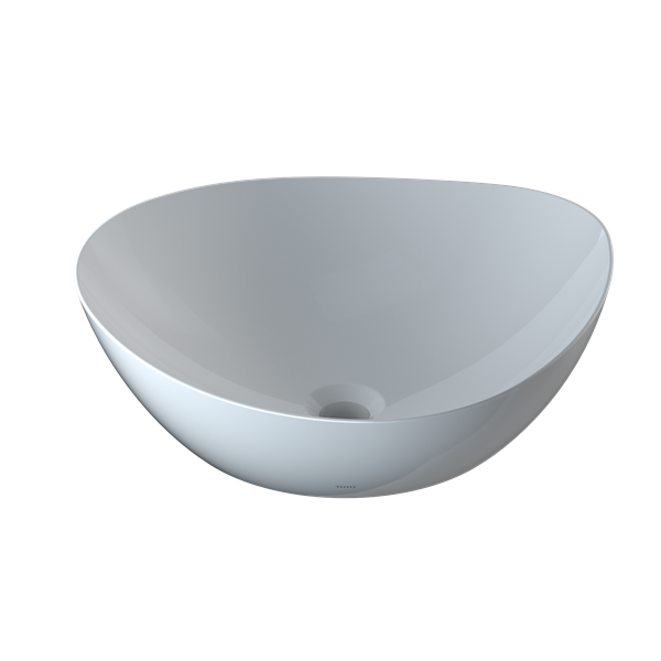 Toto -  Kiwami Asymmetrical Vessel Bathroom Sink With Cefitontect, Cotton White