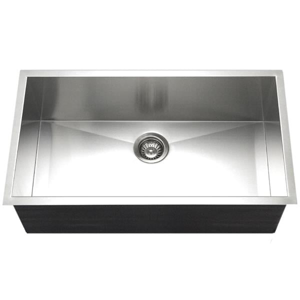 Hamat - Prizm 32 Inch ADA Zero Radius Undermount Stainless Steel Sink