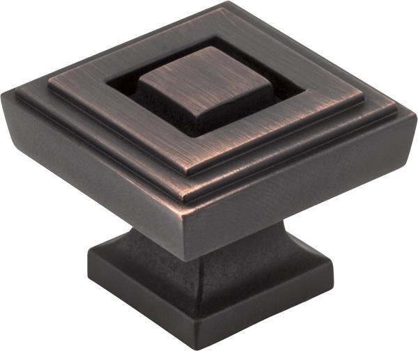 Jeffrey Alexander - 1-1/4 Inch Overall Length Square Delmar Cabinet Knob