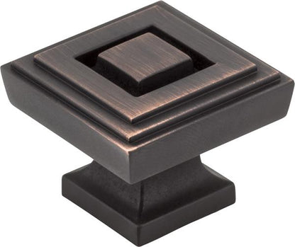 Jeffrey Alexander - 1-1/4 Inch Overall Length Square Delmar Cabinet Knob