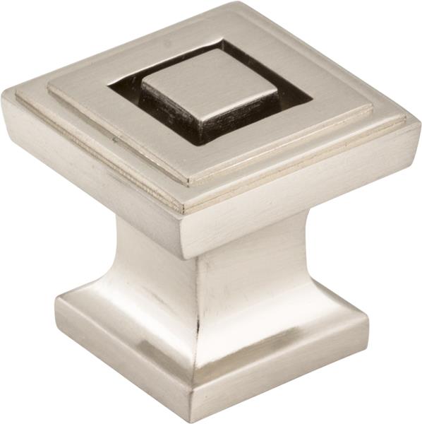 Jeffrey Alexander - 1 Inch Overall Length Square Delmar Cabinet Knob