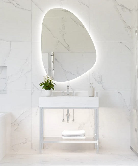 Electric Mirror - Petra Lighted Organic Mirror - 36 x 48