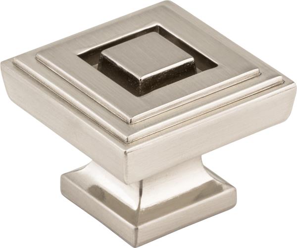 Jeffrey Alexander - 1-1/4 Inch Overall Length Square Delmar Cabinet Knob