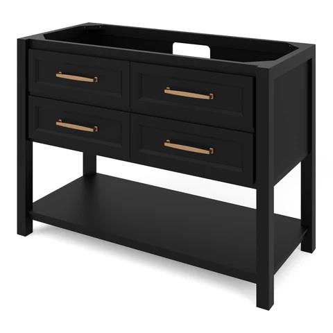 Jeffrey Alexander - 48 Inch Kipling Single Sink Free Standing Vanity Cabinet - Less Vanity Top