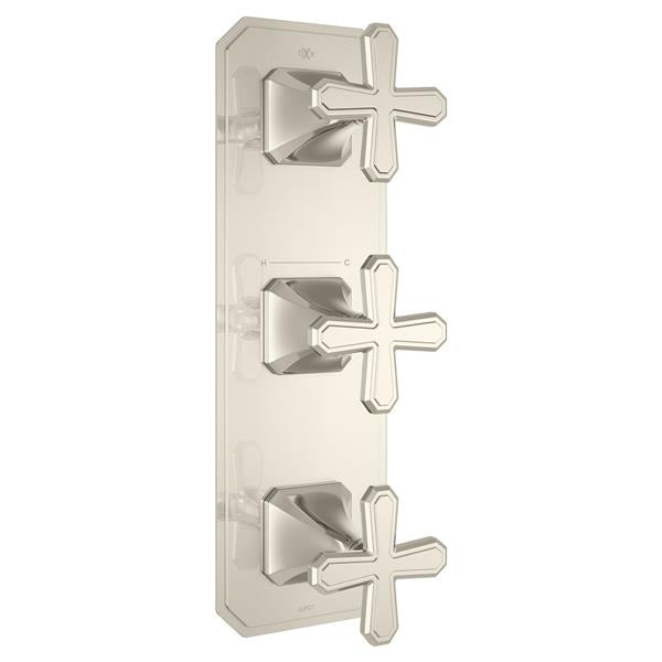DXV - Belshire Three-Handle Thermostatic Valve Trim With Cross Handles