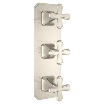 DXV - Belshire Three-Handle Thermostatic Valve Trim With Cross Handles