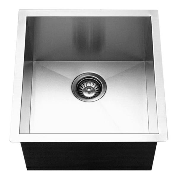 Hamat - Przim 17 Inch Undermount Stainless Steel Bowl Bar/Prep Sink