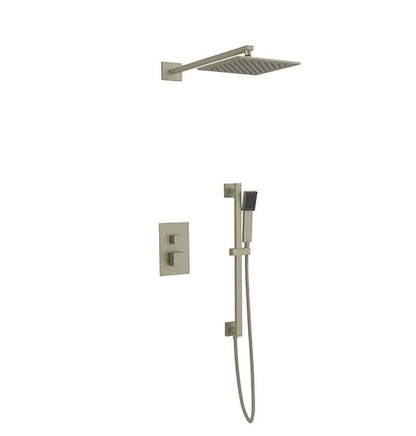 Artos - Milan Shower Set with Slide Bar, Wall Mount Shower Head Square