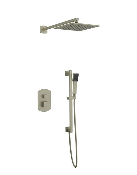 Artos - Safire Shower Set with Slide Bar, Wall Mount Shower Head Curved