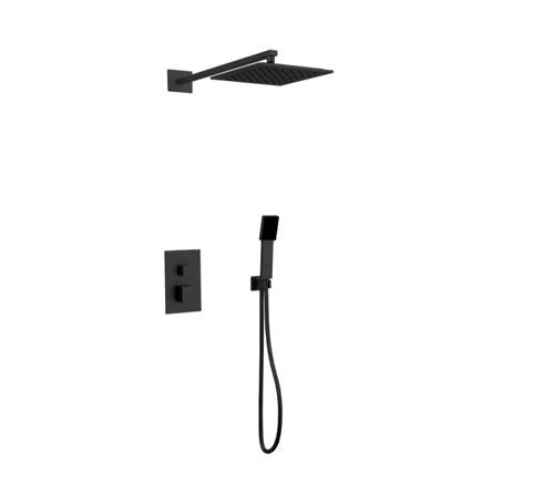 Artos - Milan Shower Set with Hand Held, Wall Mount Shower Head Square