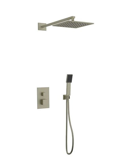 Artos - Milan Shower Set with Hand Held, Wall Mount Shower Head Square