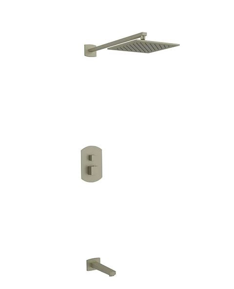 Artos - Safire Shower Set with Tub Filler, Wall Mount Shower Head Curved