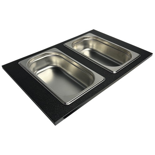 Nantucket Sinks - Black Hdpe Cutting Board With Stainless Steal Bins