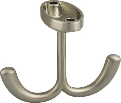 Elements - 1-9/16 Inch Double zinc ceiling mount coat hook.