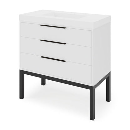 Jeffrey Alexander - Gardner 36 Inch W  Single Basin Bathroom Vanity Set