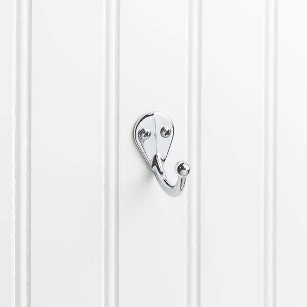 Elements - 1-3/4 Inch Single zinc wall mount coat hook.
