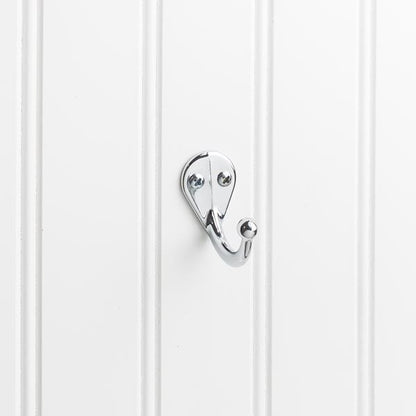 Elements - 1-3/4 Inch Single zinc wall mount coat hook.