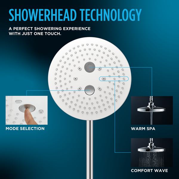 Toto - G Series 2.5 Gpm Two Spray Function 8.5 Inch Round Showerhead With Comfort Wave And Warm Spa