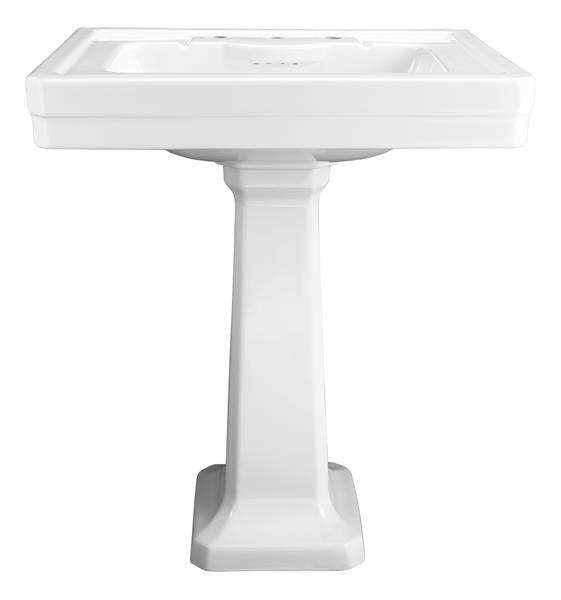 DXV - Fitzgerald 28 In 3 Hole Lavatory & Pedestal