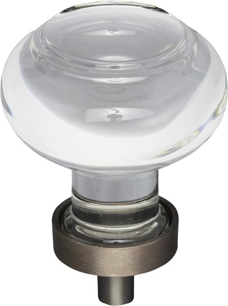 Jeffrey Alexander - 1-7/16 Inch Diameter Button Glass Harlow Cabinet Knob